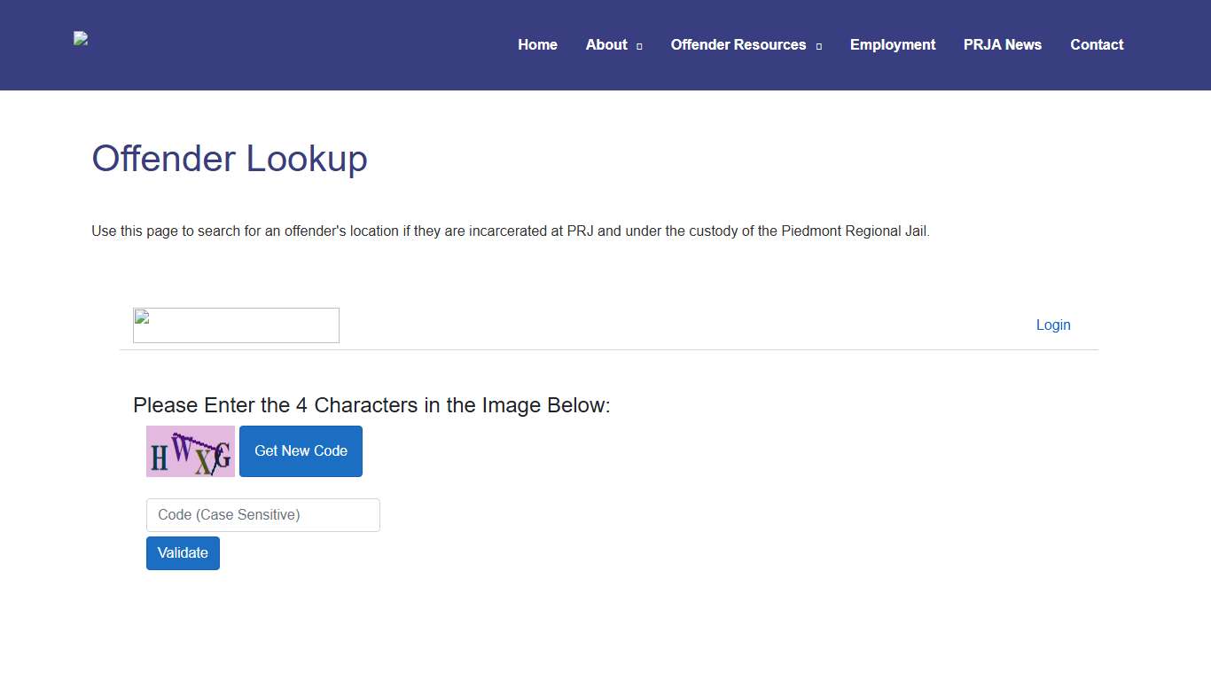 Offender Lookup - Piedmont Regional Jail
